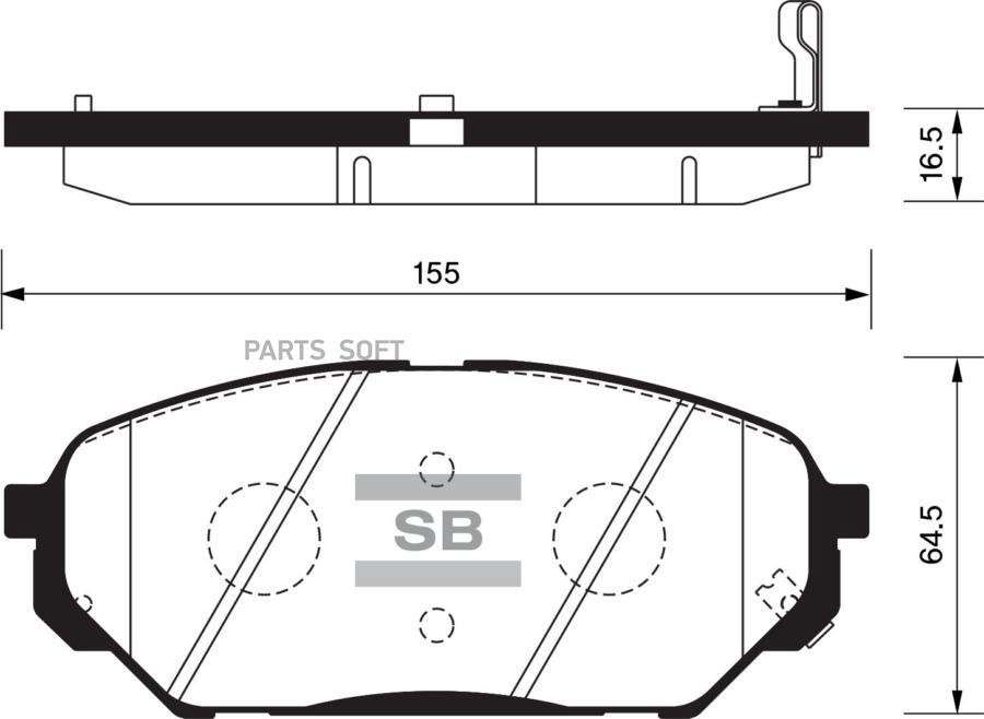 

Тормозные колодки Sangsin brake SP1203