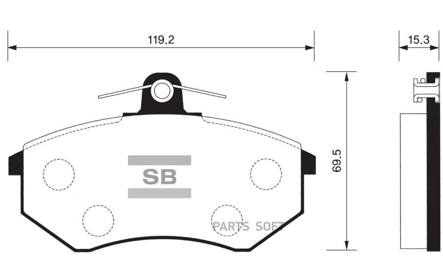 

Тормозные колодки Sangsin brake SP1043