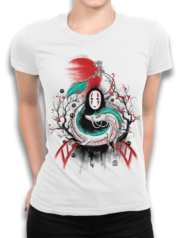 

Футболка женская Dream Shirts Унесенные Призраками - Хаку и Безликий белая XL, Унесенные Призраками - Хаку и Безликий