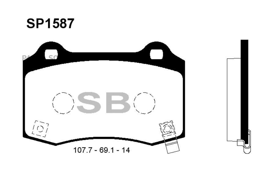 

Тормозные колодки Sangsin brake SP1587