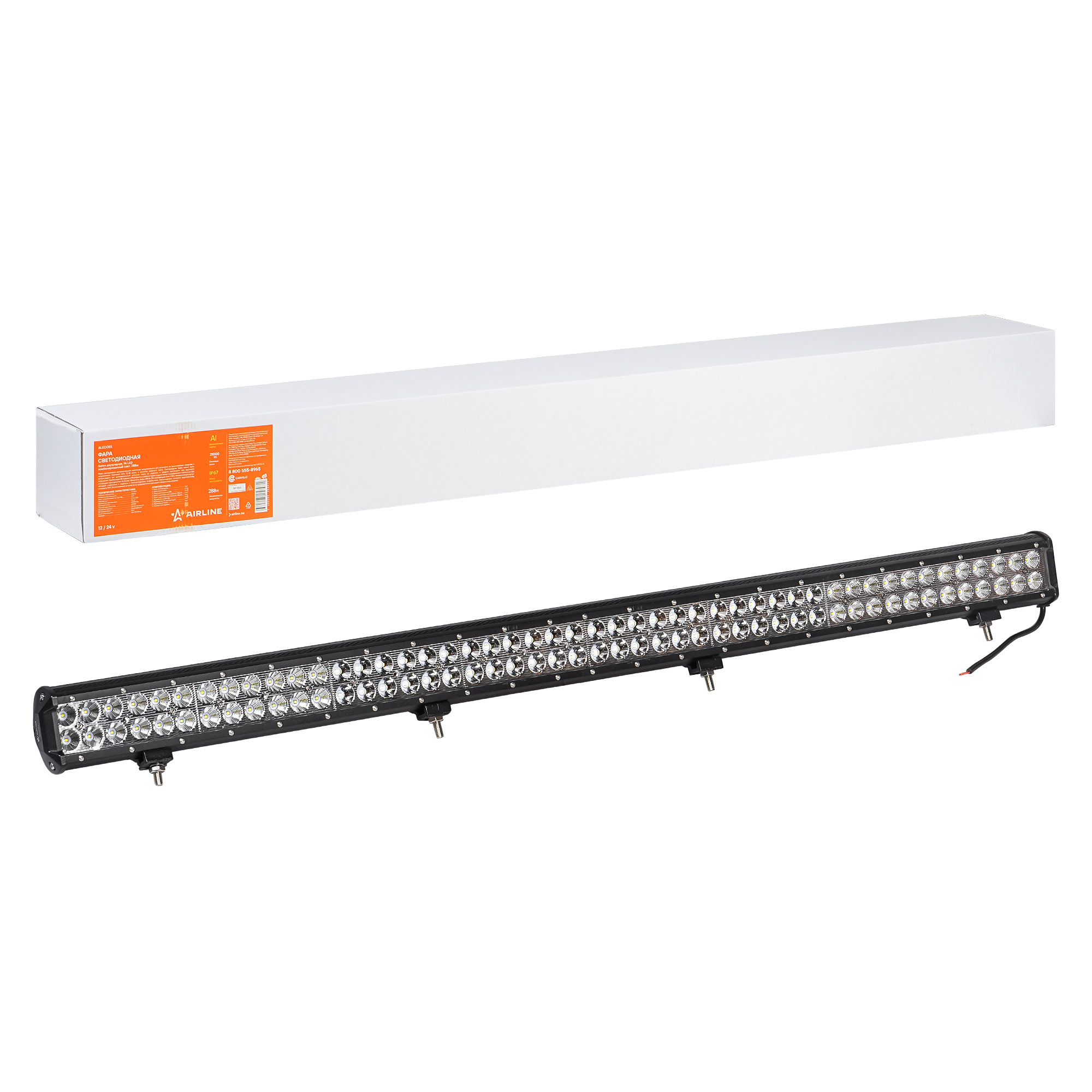 Фара Светодиодная Балка Двухрядная 96Led Комбинсвет 288W 1116Х78х65 1224V Aled05 13558₽