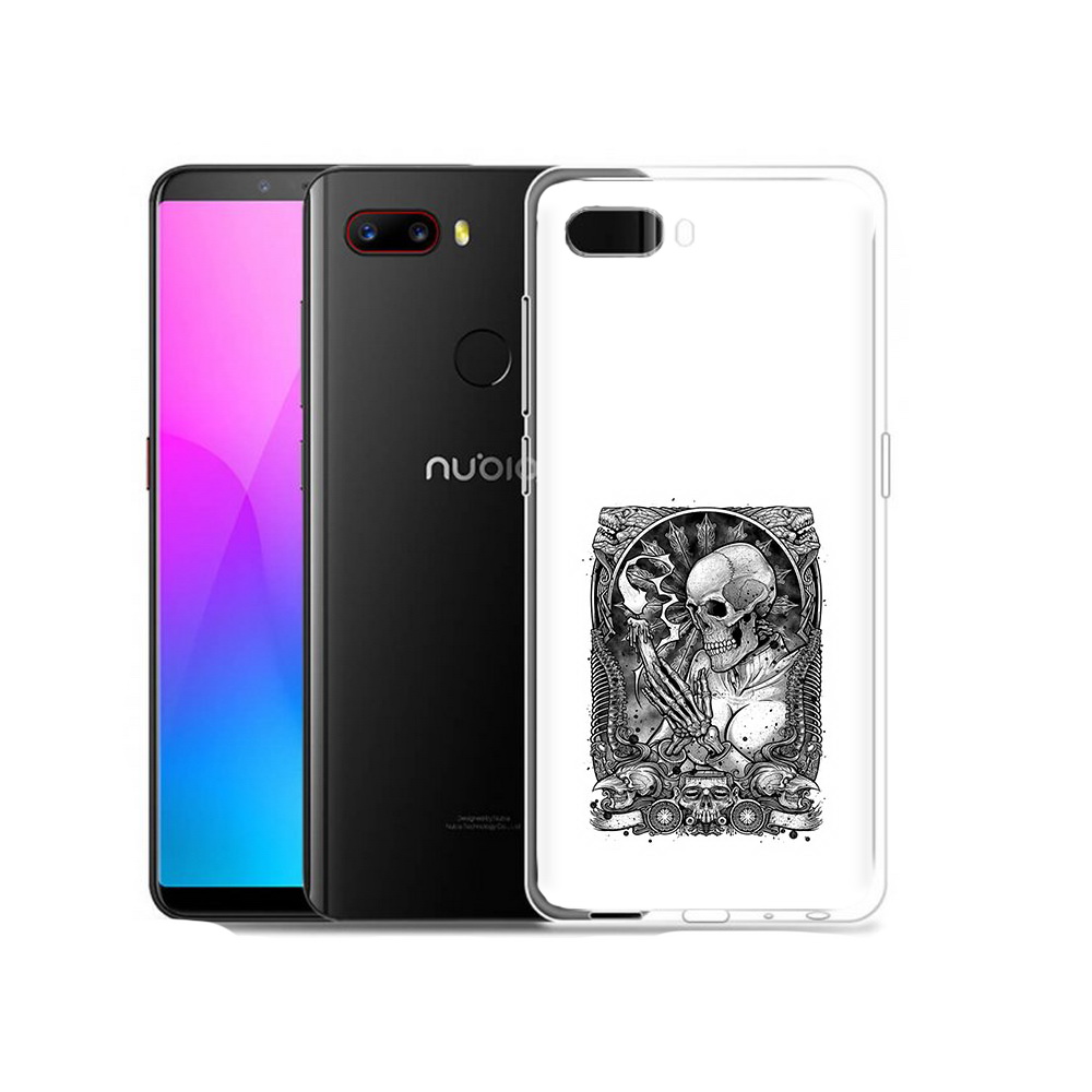 

Чехол MyPads Tocco для ZTE Nubia Z18 девушка скелет (PT115657.463.316), Прозрачный, Tocco