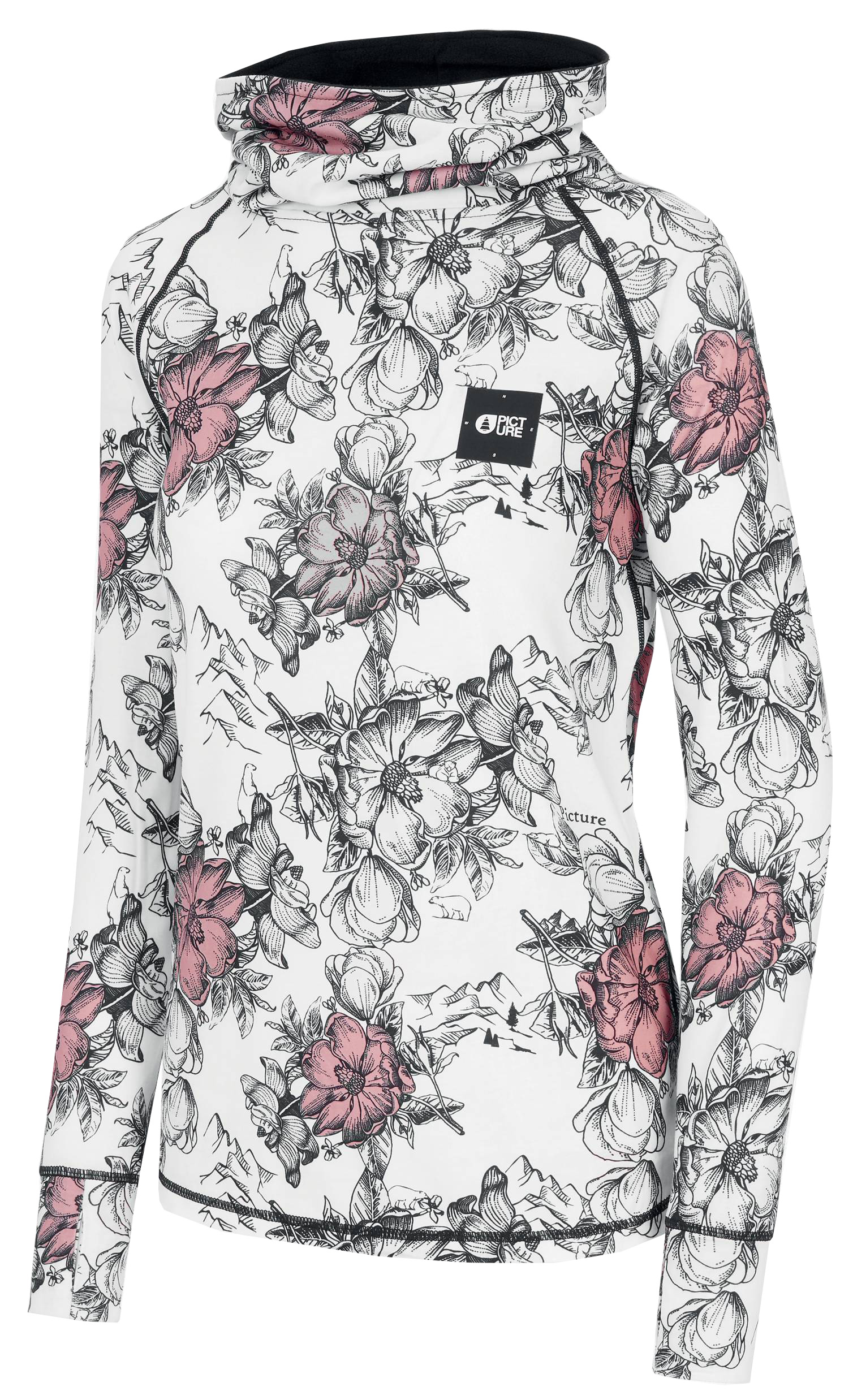 

Термолонгслив Picture Organic Pila High Top, peonies white, S, Pila High Top