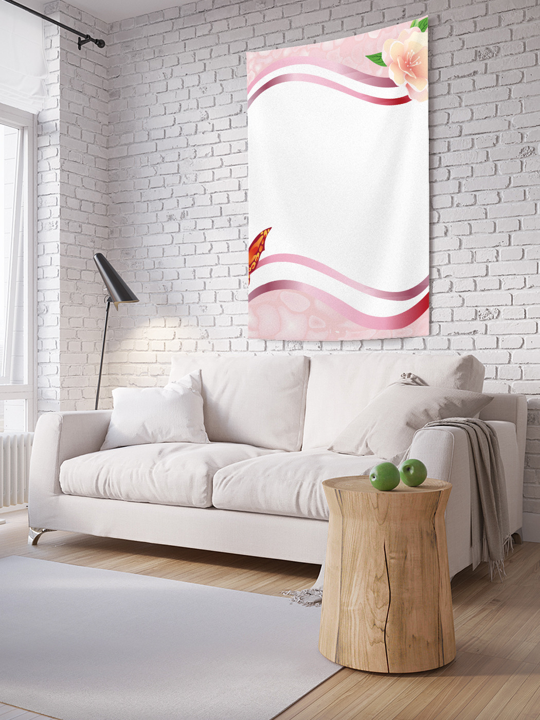 

Вертикальное фотопанно на стену JoyArty Бабочка и цветы 100x150 см, Бабочка и цветы