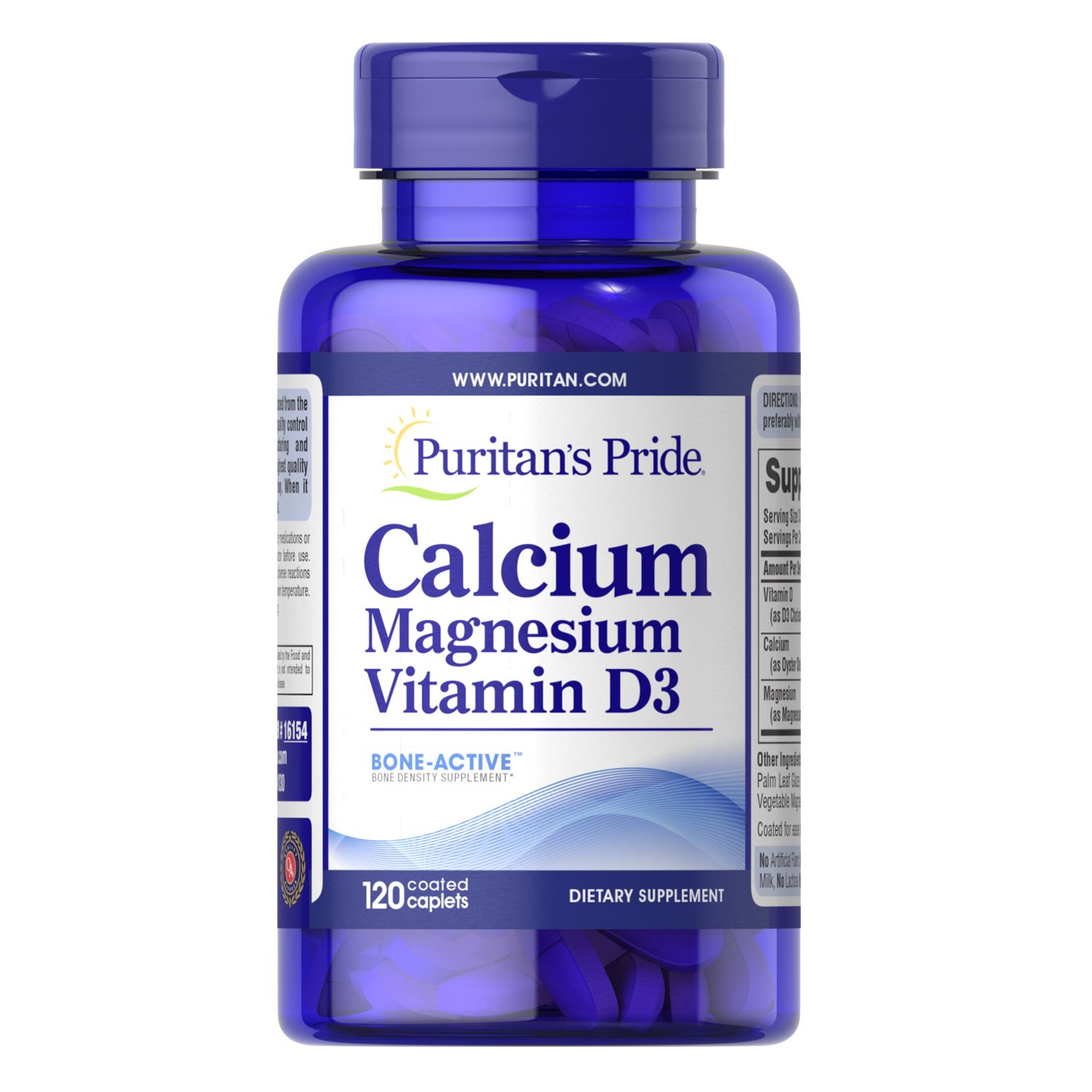 Кальций, Магний, Витамин Д3 Puritan's Pride Calcium Magnesium Vitamin D3, 120 табл