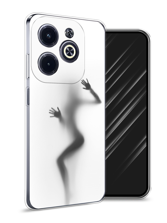 

Чехол Awog на Infinix Hot 40i "Девушка в душе", Серый;белый;черный, 3105450-1