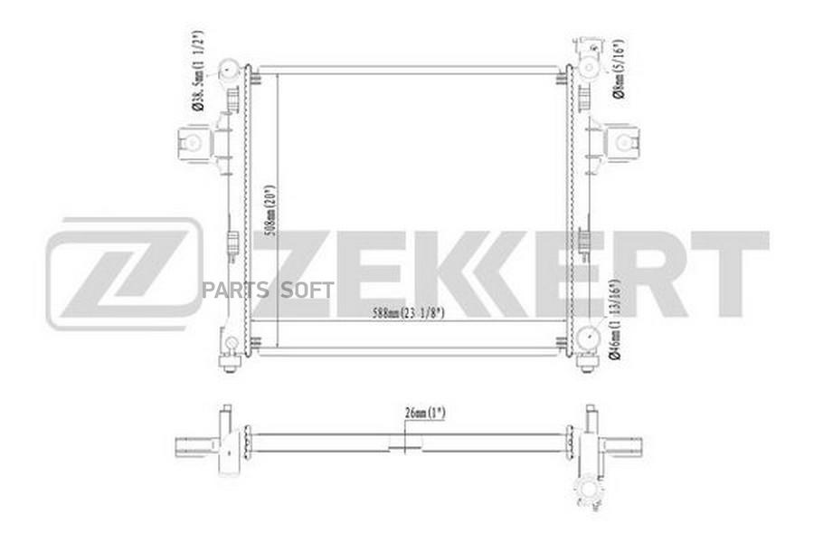 

ZEKKERT Радиатор охлаждения ZEKKERT mk1535