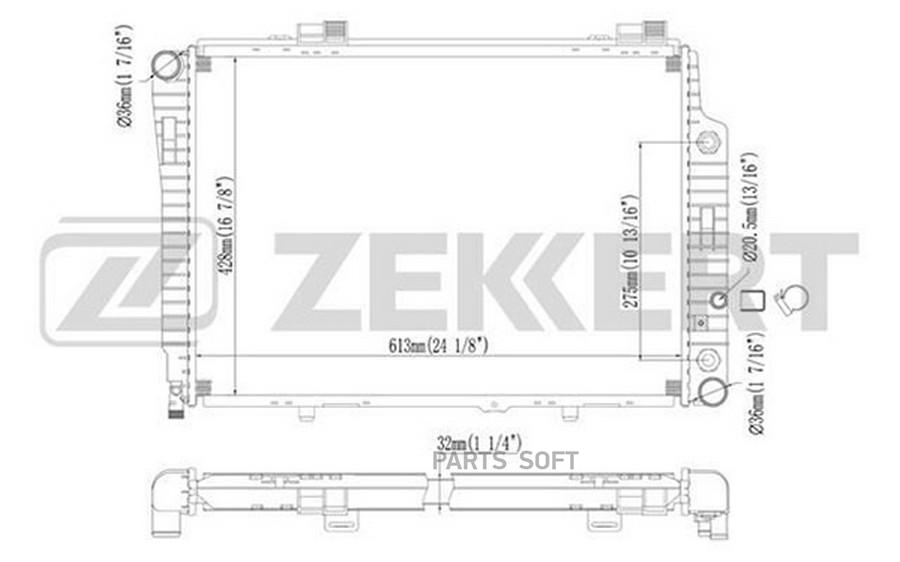 

ZEKKERT Радиатор охлаждения ZEKKERT mk1239