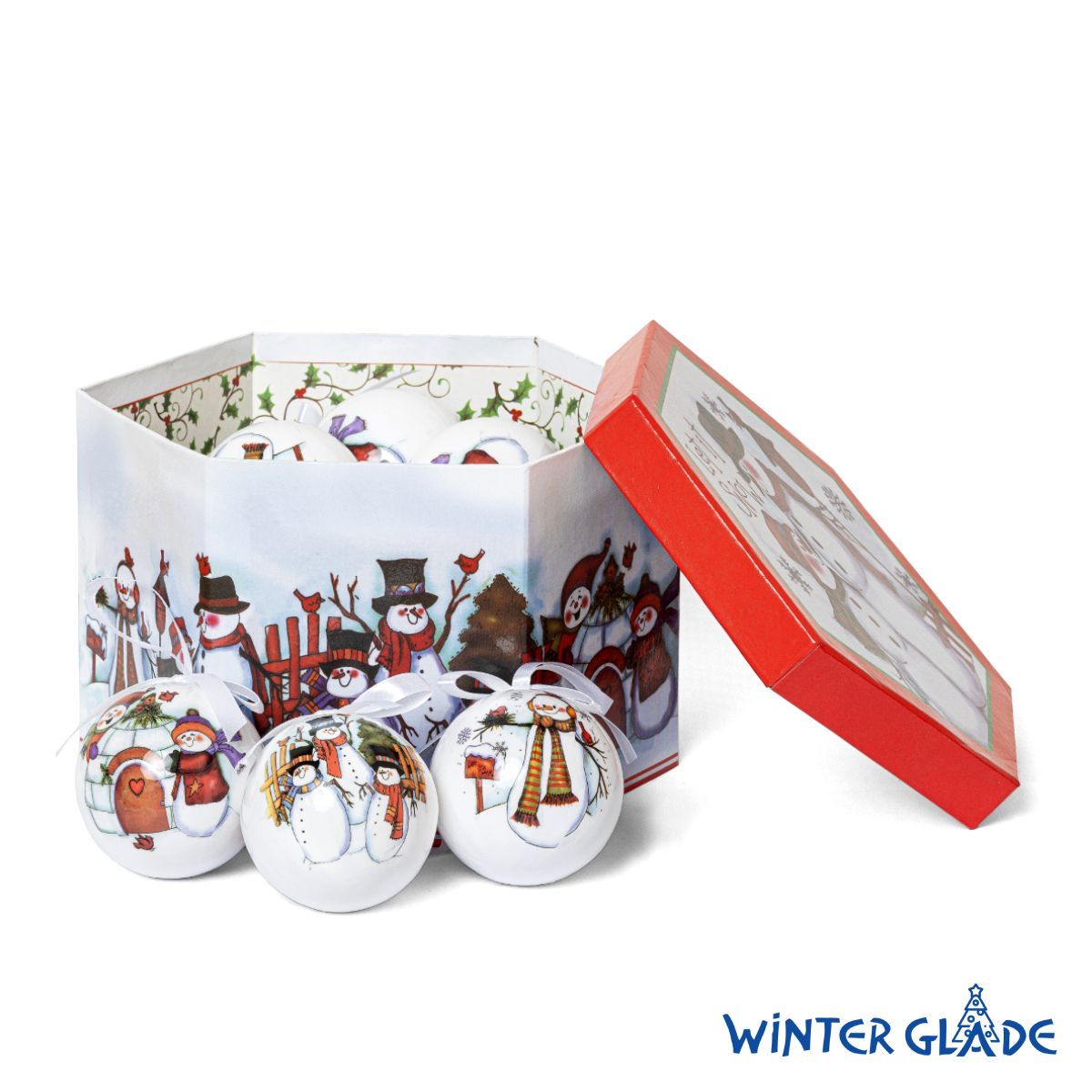 Шар на ель Winter Glade Папье-маше 7514G020 14 шт разноцветный 2700₽