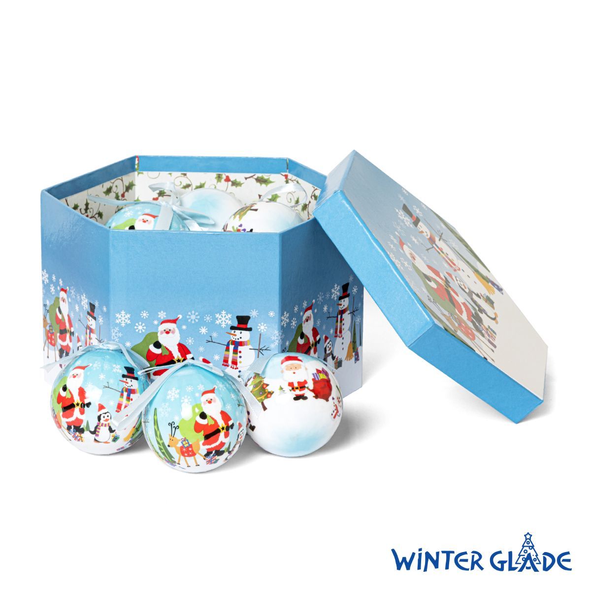 Шар на ель Winter Glade Папье-маше 7514G080 14 шт разноцветный 4008₽