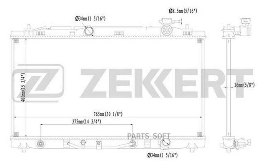 

ZEKKERT Радиатор охлаждения ZEKKERT mk1130
