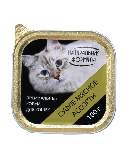 фото Влажный корм для кошек натуральная формула, мясо, 15шт, 100г