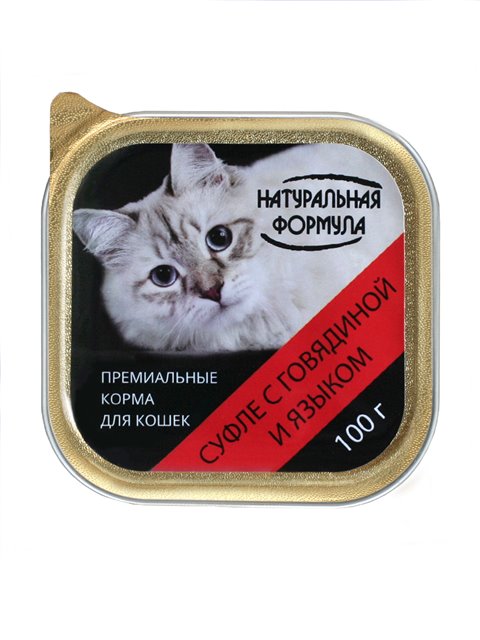 фото Влажный корм для кошек натуральная формула, говядина, 15шт, 100г