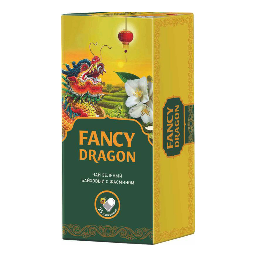 

Чай зеленый Fancy Dragon байховый с жасмином в пакетиках 2 г х 25 шт