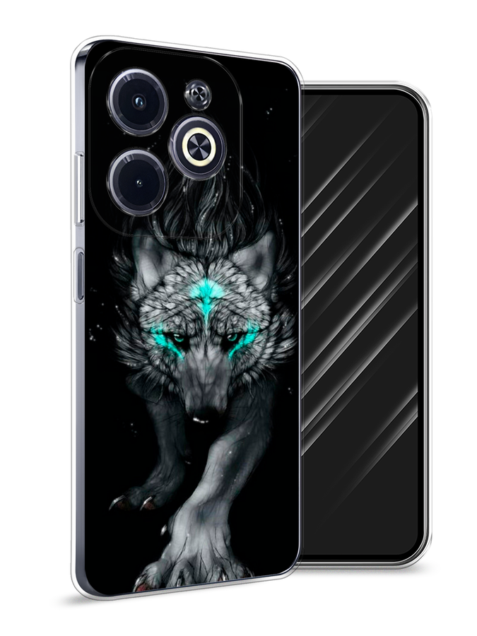 

Чехол Awog на Infinix Hot 40i "Волшебный волк", Черный;серый, 3105450-1