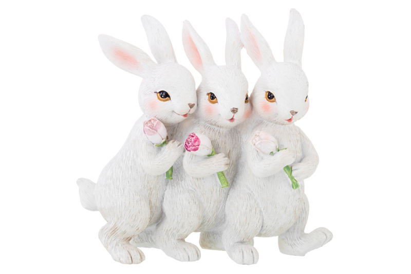 Фигурка декоративная Elan Gallery 12,5х5х12 см Кролики с цветами