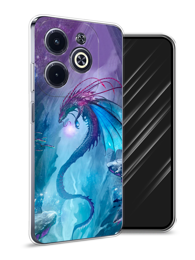 

Чехол Awog на Infinix Hot 40i "Водный дракон", Голубой;фиолетовый;синий, 3105450-1