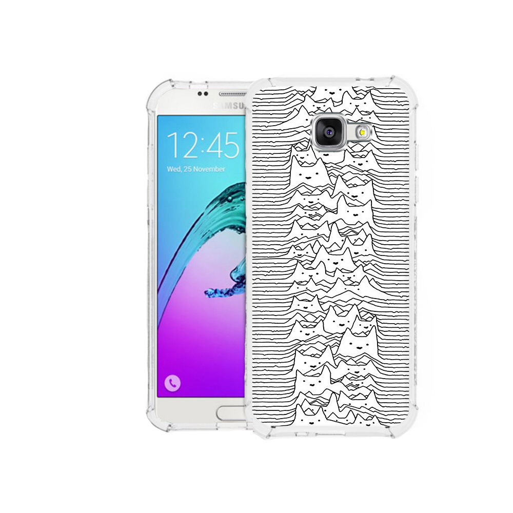 

Чехол MyPads Tocco для Samsung Galaxy A5 (2016) черно белые коты 3D (PT25252.581.682), Прозрачный, Tocco