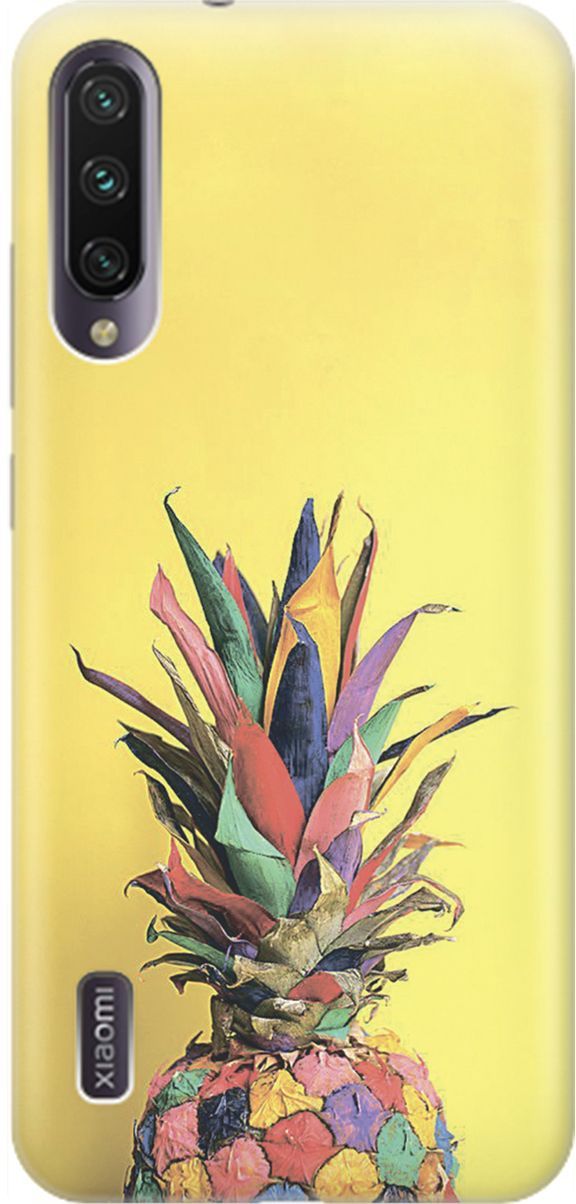 

Чехол на Xiaomi Mi A3 "Ананас на желтом", Желтый;синий, 1598