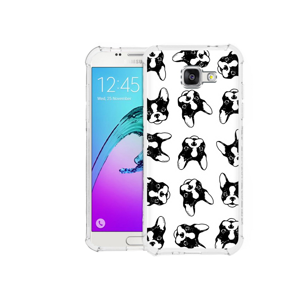 

Чехол MyPads Tocco для Samsung Galaxy A5 (2016) черно белые собачки (PT25252.581.683), Прозрачный, Tocco