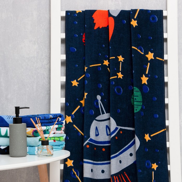 

LoveLife Полотенце Love Life "Космос" 70x140 см, велюр/махра 340гр/м2, 100% хлопок