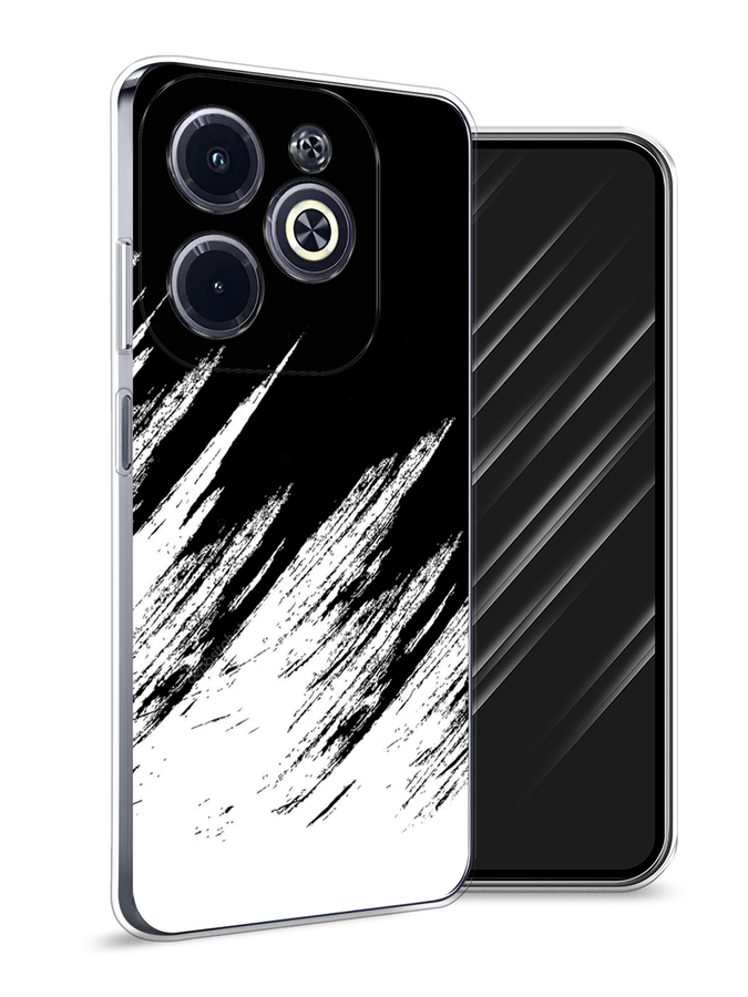 

Чехол Awog на Infinix Hot 40i "Черно белые брызги", Черный;белый;бежевый, 3105450-1