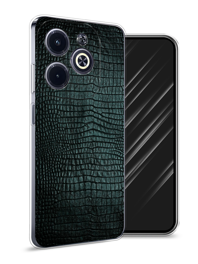 

Чехол Awog на Infinix Hot 40i "Черная змея", Черный;серый;голубой, 3105450-1