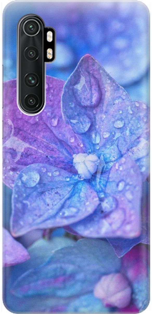 

Чехол на Xiaomi Mi Note 10 Lite "Голубой цветочек", Голубой;фиолетовый, 1600