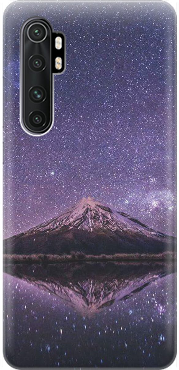

Чехол на Xiaomi Mi Note 10 Lite "Гора и звездное небо", Синий;фиолетовый, 1600