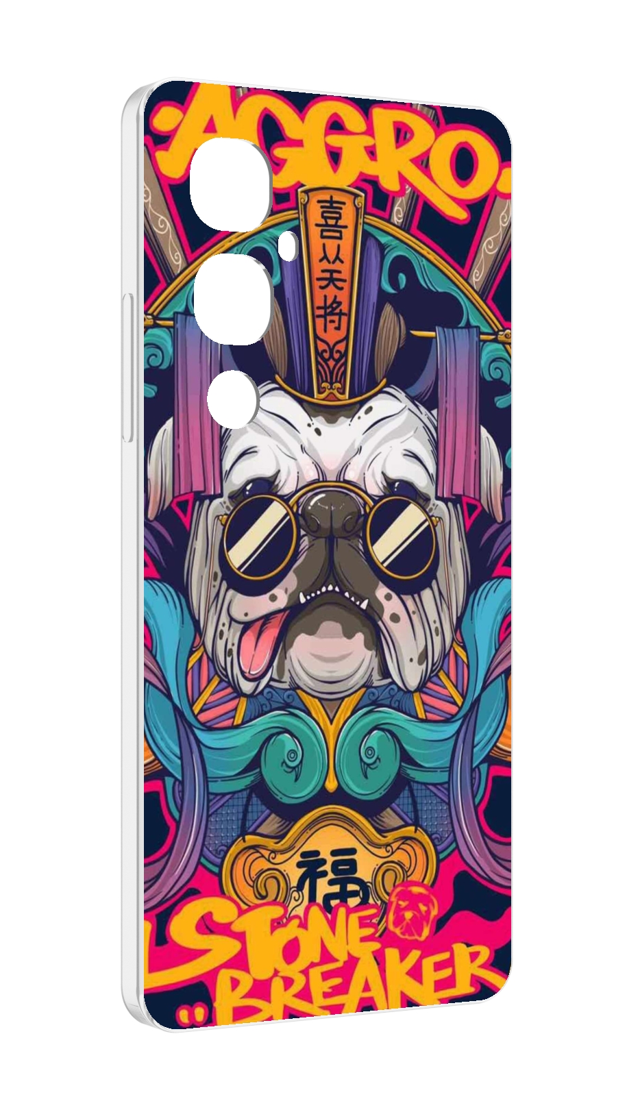 

Чехол MyPads мопс агро яркая для Tecno Pova 4 Pro, Прозрачный, Tocco