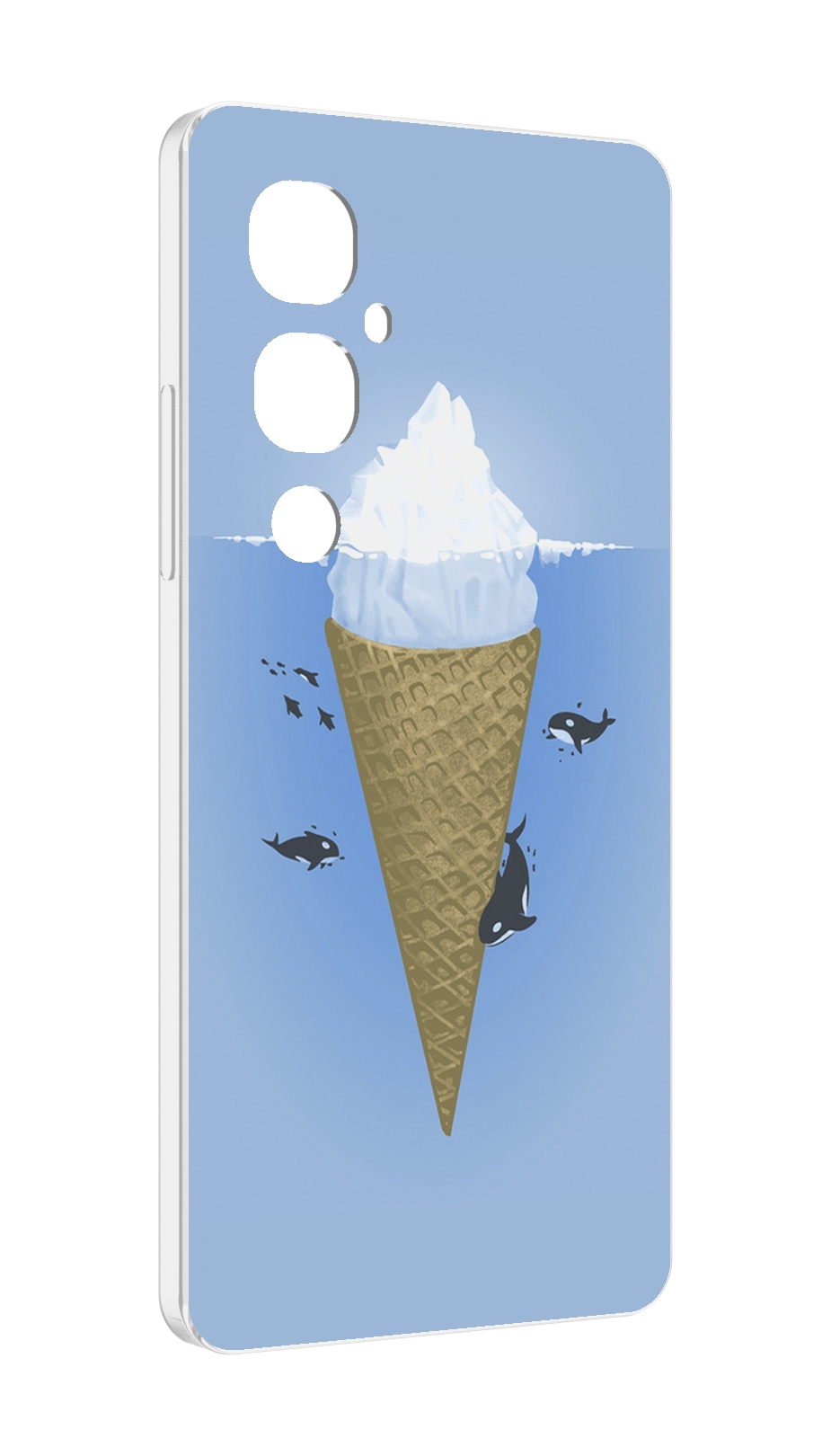 

Чехол MyPads мороженное-у-косаток для Tecno Pova 4 Pro, Прозрачный, Tocco