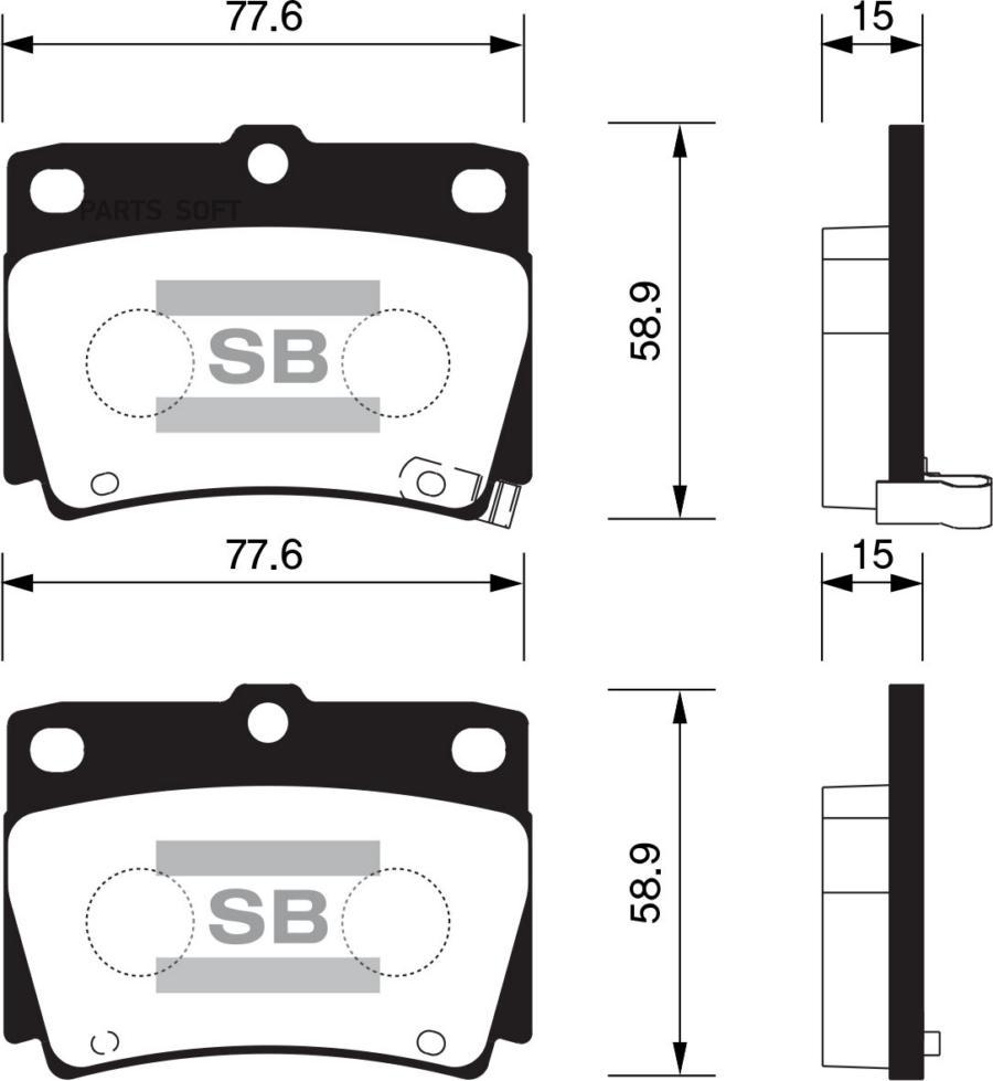 

Тормозные колодки Sangsin brake SP1522