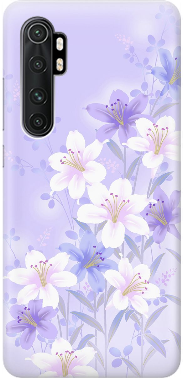

Чехол на Xiaomi Mi Note 10 Lite "Лилии на фиолетовом", Белый;фиолетовый, 1600