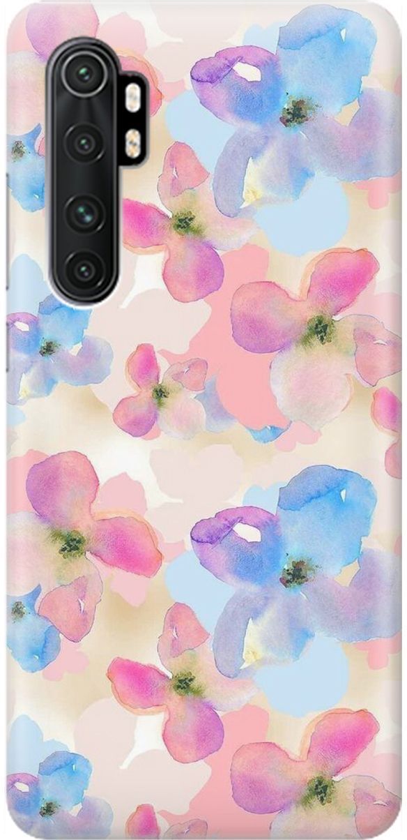 

Чехол на Xiaomi Mi Note 10 Lite "Фиалки акварелью", Голубой;оранжевый, 1600