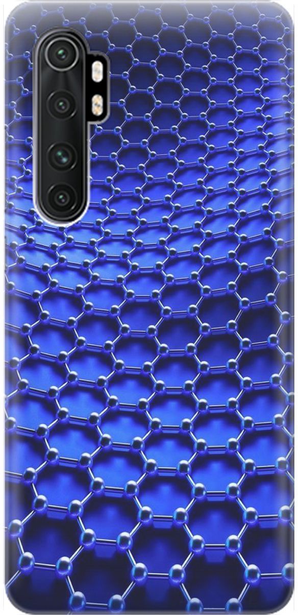 

Чехол на Xiaomi Mi Note 10 Lite "Молекулярная цепь", Синий;черный, 1600