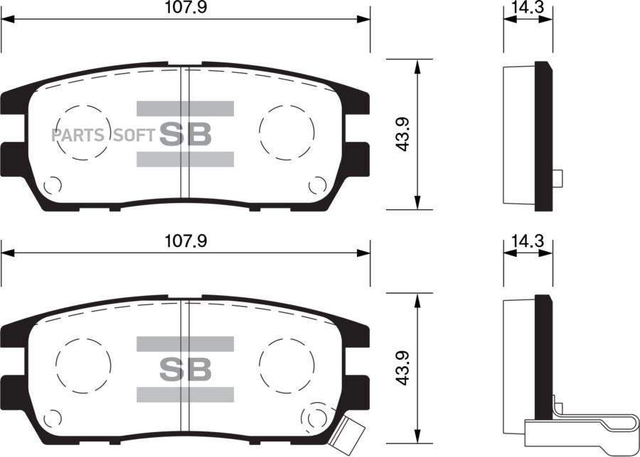 

Тормозные колодки Sangsin brake SP1538