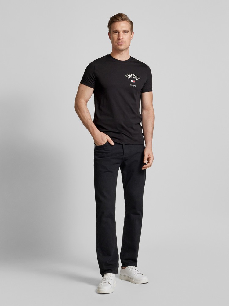 

Футболка мужская Tommy Hilfiger MW0MW33689 черная M, Черный, MW0MW33689