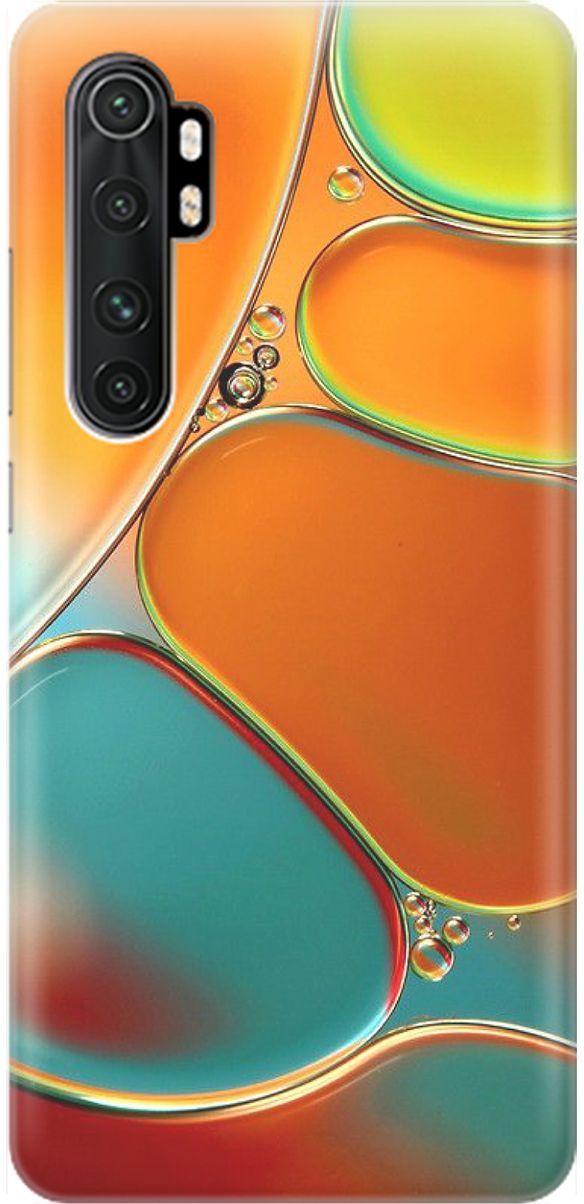 

Чехол на Xiaomi Mi Note 10 Lite "Разноцветные пузырьки", Голубой;оранжевый, 1600