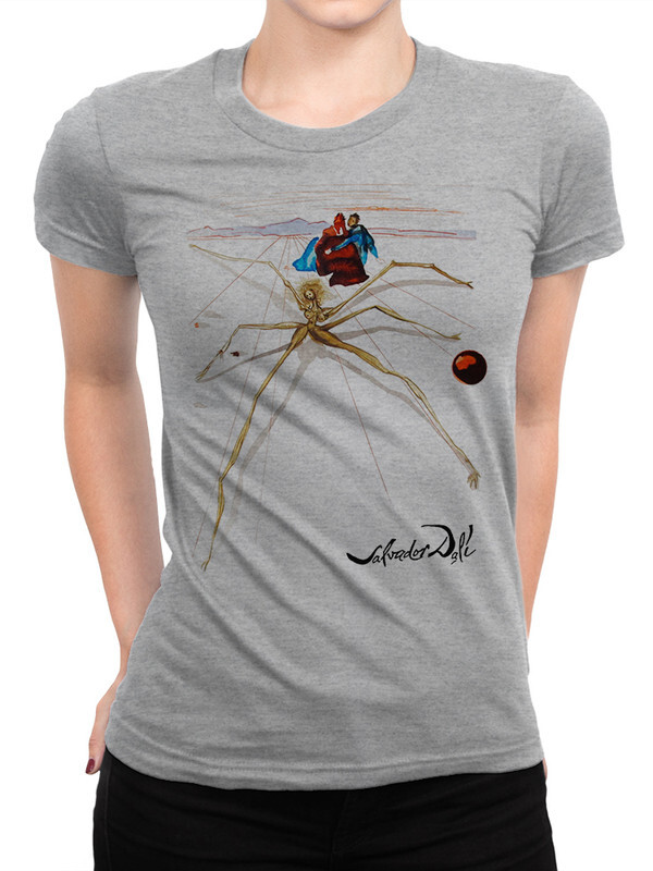 

Футболка женская Dream Shirts Искусство - Сальвадор Дали серая L, Искусство - Сальвадор Дали
