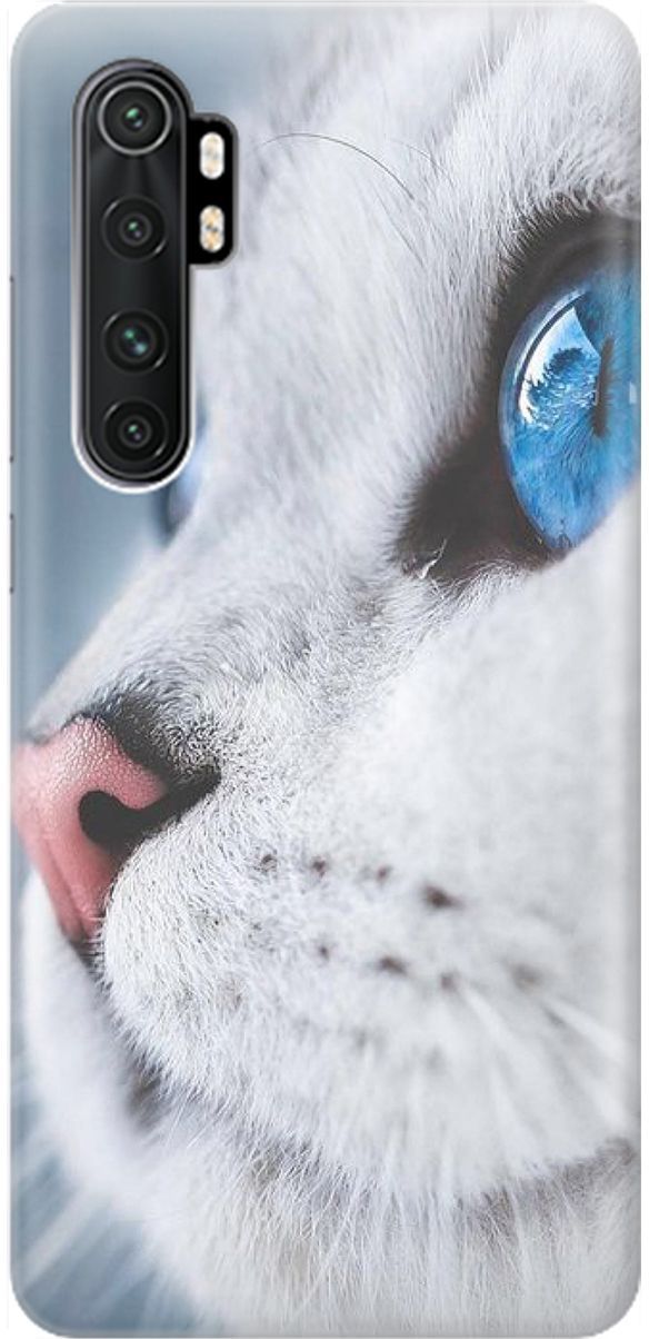 

Чехол на Xiaomi Mi Note 10 Lite "Кошачий взгляд", Белый;голубой, 1600
