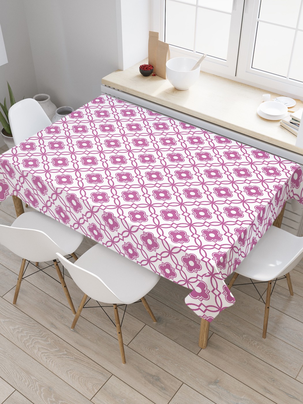 

Скатерть прямоугольная JoyArty "Арабский орнамент" из оксфорда, 180x145 см, Фиолетовый, Арабский орнамент