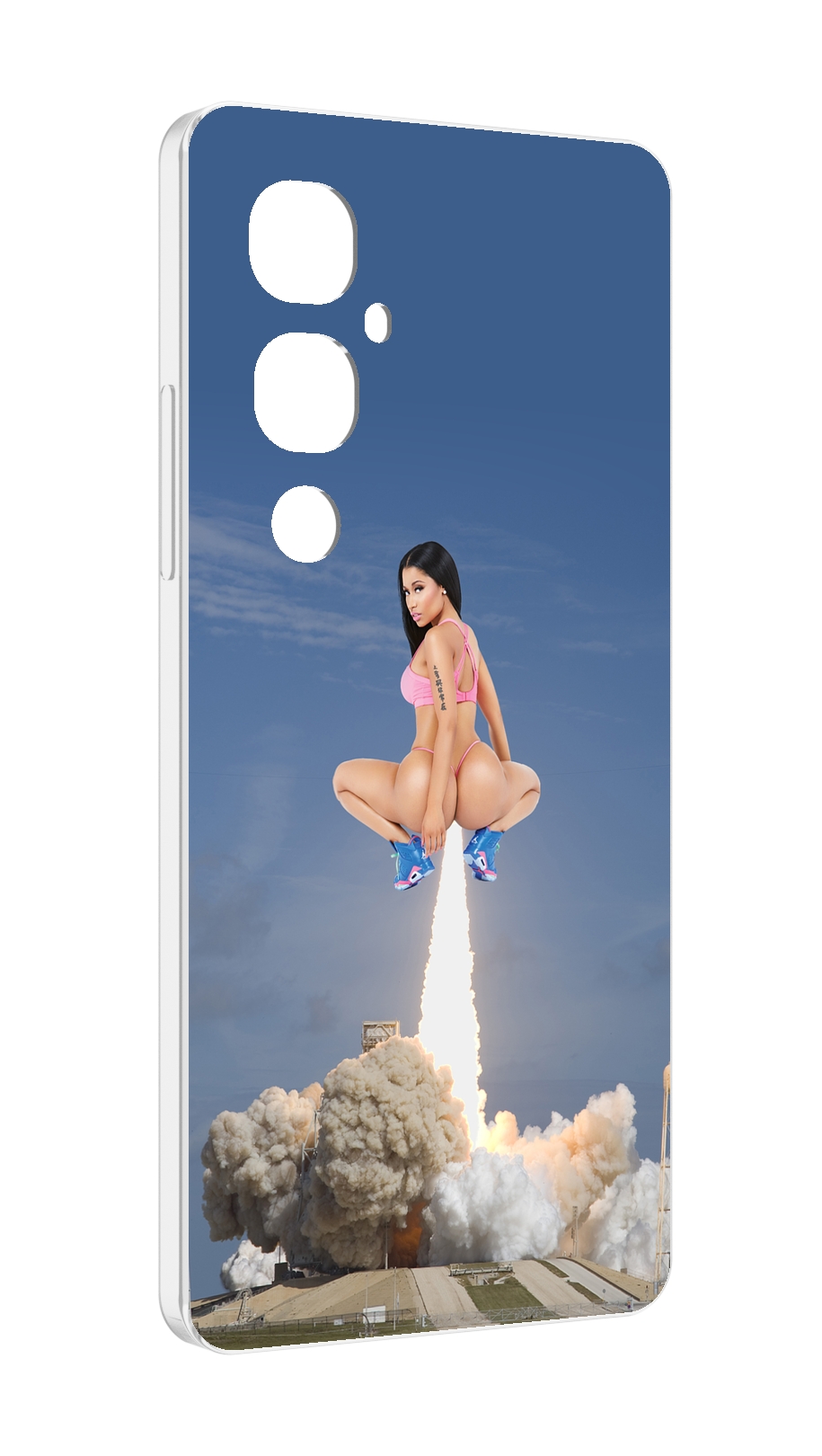 

Чехол MyPads ники-минаж-ракета детский для Tecno Pova 4 Pro, Прозрачный, Tocco
