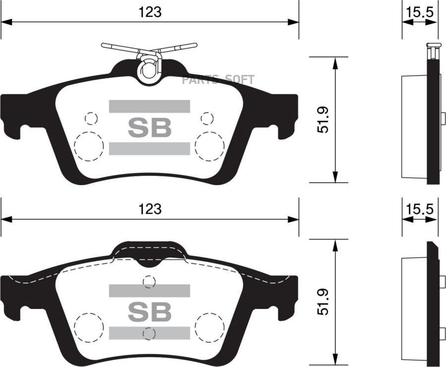 

Тормозные колодки Sangsin brake SP2091