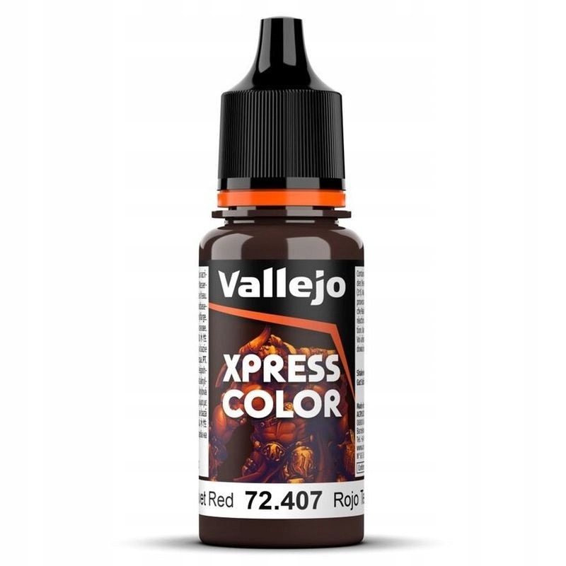

Краска акриловая Vallejo серии Xpress Color: Velvet Red 72407, 18 мл, Velvet Red