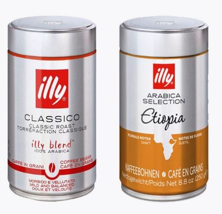 Набор зернового кофе ILLY, Эфиопия и классика, 500 г