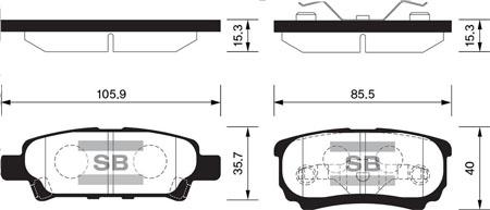 

Тормозные колодки Sangsin brake SP2111