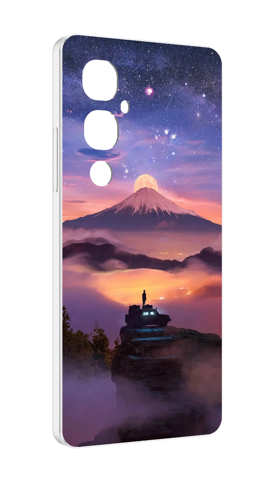 

Чехол MyPads ночь-в-горах для Tecno Pova 4 Pro, Прозрачный, Tocco