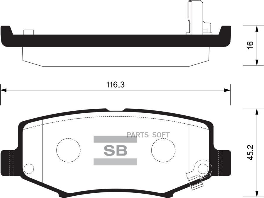 

Тормозные колодки Sangsin brake SP2186