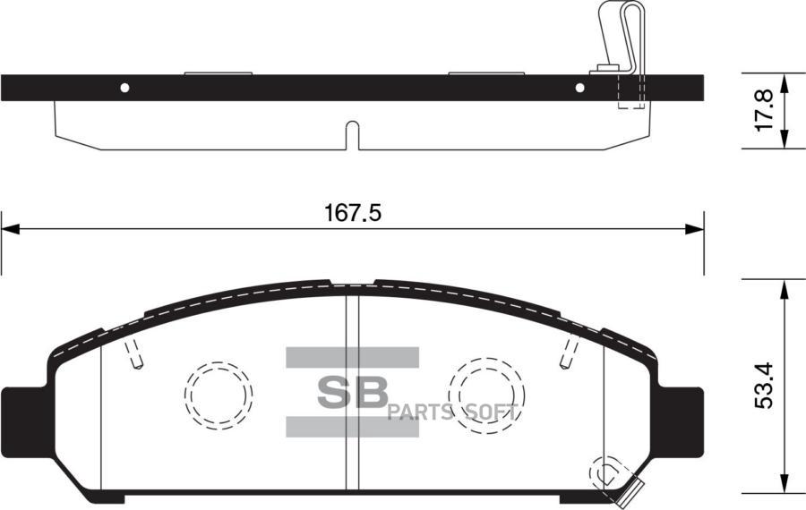 

Тормозные колодки Sangsin brake SP1454