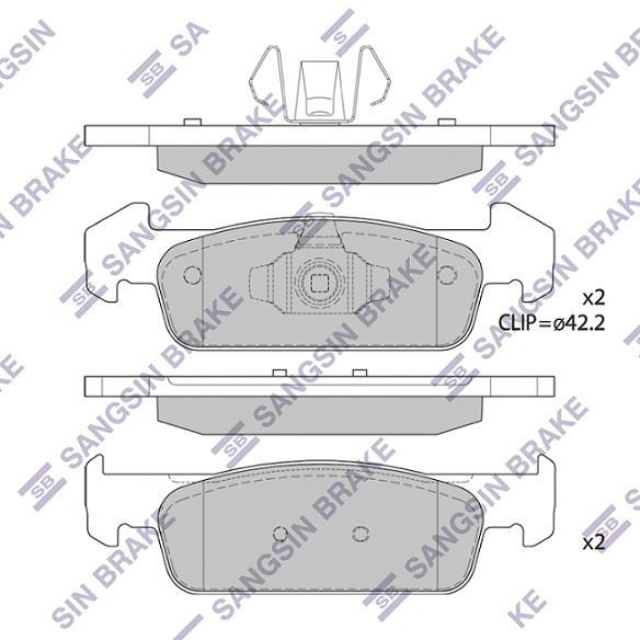

Тормозные колодки Sangsin brake SP1786
